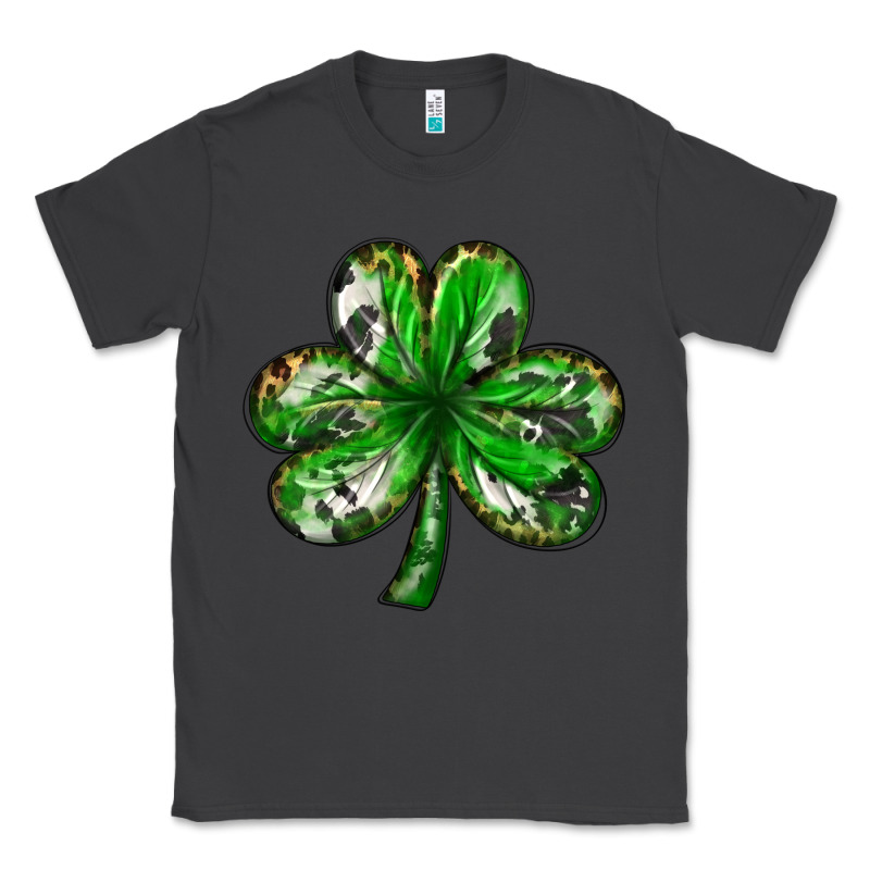 Shamrock With Leopard And Cowhide Classic Tee by NancyCooperArtShop | Teevron