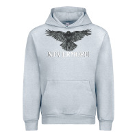 Heather Grey Hot Trend Raven Nevermore Poetry Halloween Edgar Allan Poe Urban Hoodie - lanVoArt