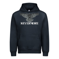 Navy Hot Trend Raven Nevermore Poetry Halloween Edgar Allan Poe Urban Hoodie - lanVoArt