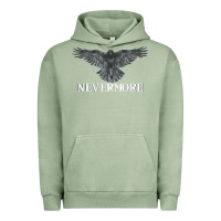 Pigment Oil Green Hot Trend Raven Nevermore Poetry Halloween Edgar Allan Poe Urban Hoodie - lanVoArt