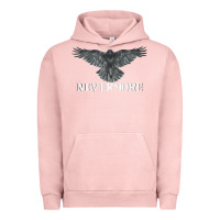 Pigment Salmon Hot Trend Raven Nevermore Poetry Halloween Edgar Allan Poe Urban Hoodie - lanVoArt