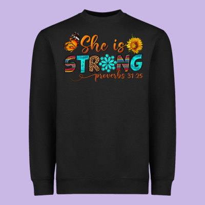 She Is Strong Heavyweight Sweatshirt Designed By Bundleandbundleshop