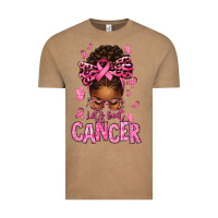 Vintage Coffee lets beat cancer afro messy bun Vintage Tee - texasbilliewilder