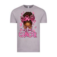 Vintage Zinc lets beat cancer afro messy bun Vintage Tee - texasbilliewilder