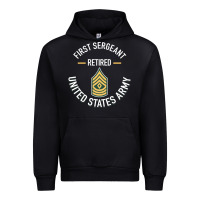 Black first sergeant 1sg retired army military retirement gifts long sleeve Urban Hoodie - lanVoArt
