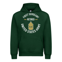 Forest Green first sergeant 1sg retired army military retirement gifts long sleeve Urban Hoodie - lanVoArt