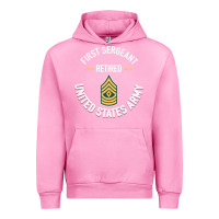 Fuchsia Pink first sergeant 1sg retired army military retirement gifts long sleeve Urban Hoodie - lanVoArt