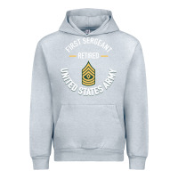 Heather Grey first sergeant 1sg retired army military retirement gifts long sleeve Urban Hoodie - lanVoArt