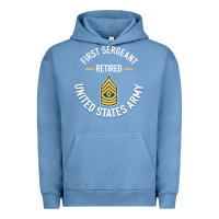 Pigment Pebble Blue first sergeant 1sg retired army military retirement gifts long sleeve Urban Hoodie - lanVoArt