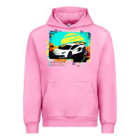 Fuchsia Pink Lam borghini Aventador SVJ gift Urban Hoodie - lanVoArt