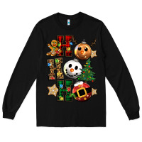 Black ho ho ho christmas Long Sleeve Tee - CowGirlArtShop