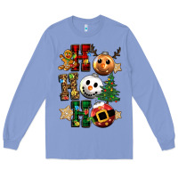 Colony Blue ho ho ho christmas Long Sleeve Tee - CowGirlArtShop
