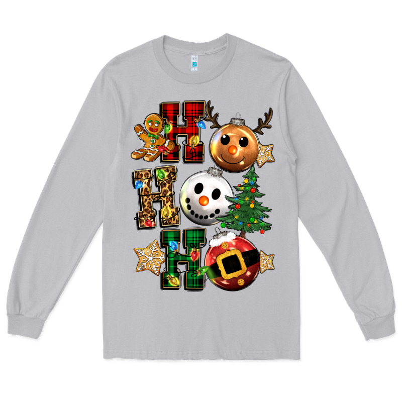 Ho Ho Ho Christmas Long Sleeve Tee by CowGirlArtShop | Teevron