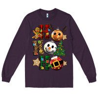 Plum ho ho ho christmas Long Sleeve Tee - CowGirlArtShop
