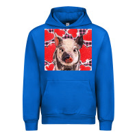 Cobalt valentine's day glitter hearts pig Urban Hoodie - BarkalooDesign