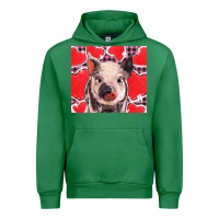 Emerald valentine's day glitter hearts pig Urban Hoodie - BarkalooDesign