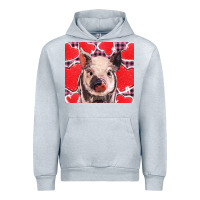 Heather Grey valentine's day glitter hearts pig Urban Hoodie - BarkalooDesign