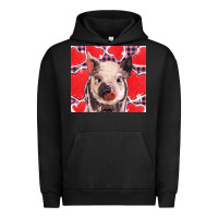 Pigment Black valentine's day glitter hearts pig Urban Hoodie - BarkalooDesign