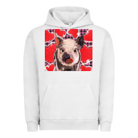 Valentine's Day Glitter Hearts Pig Urban Hoodie | Teevron