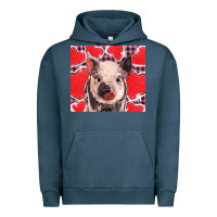Pigment Midnight Navy valentine's day glitter hearts pig Urban Hoodie - BarkalooDesign
