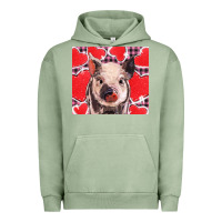 Pigment Oil Green valentine's day glitter hearts pig Urban Hoodie - BarkalooDesign