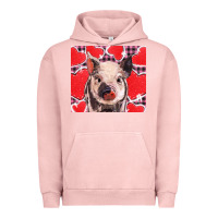 Pigment Salmon valentine's day glitter hearts pig Urban Hoodie - BarkalooDesign