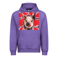 Tulip valentine's day glitter hearts pig Urban Hoodie - BarkalooDesign