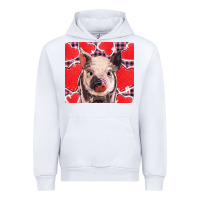 White valentine's day glitter hearts pig Urban Hoodie - BarkalooDesign
