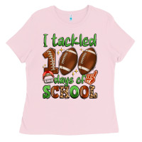 Bubblegum Pink i tackled 100 days of school Ladies Tee - Artiststas