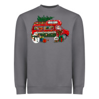 Storm christmas santa claus with retro van Heavyweight Sweatshirt - BundleAndBundleShop