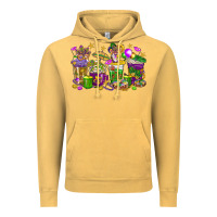 Vintage Mustard Mardi Gras coffee cups Vintage Hoodie - HowdyJamesFarm