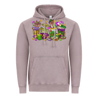Vintage Zinc Mardi Gras coffee cups Vintage Hoodie - HowdyJamesFarm
