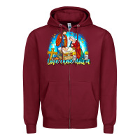 Burgundy Love Came Down Zipper Hoodie - CowhideDigitalArt