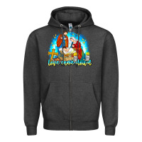 Charcoal Heather Love Came Down Zipper Hoodie - CowhideDigitalArt