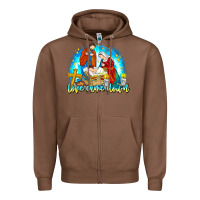 Chestnut Love Came Down Zipper Hoodie - CowhideDigitalArt