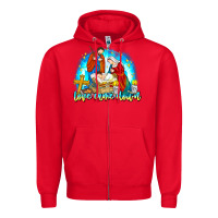 Red Love Came Down Zipper Hoodie - CowhideDigitalArt