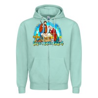 Seafoam Love Came Down Zipper Hoodie - CowhideDigitalArt