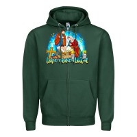 Sports Green Love Came Down Zipper Hoodie - CowhideDigitalArt