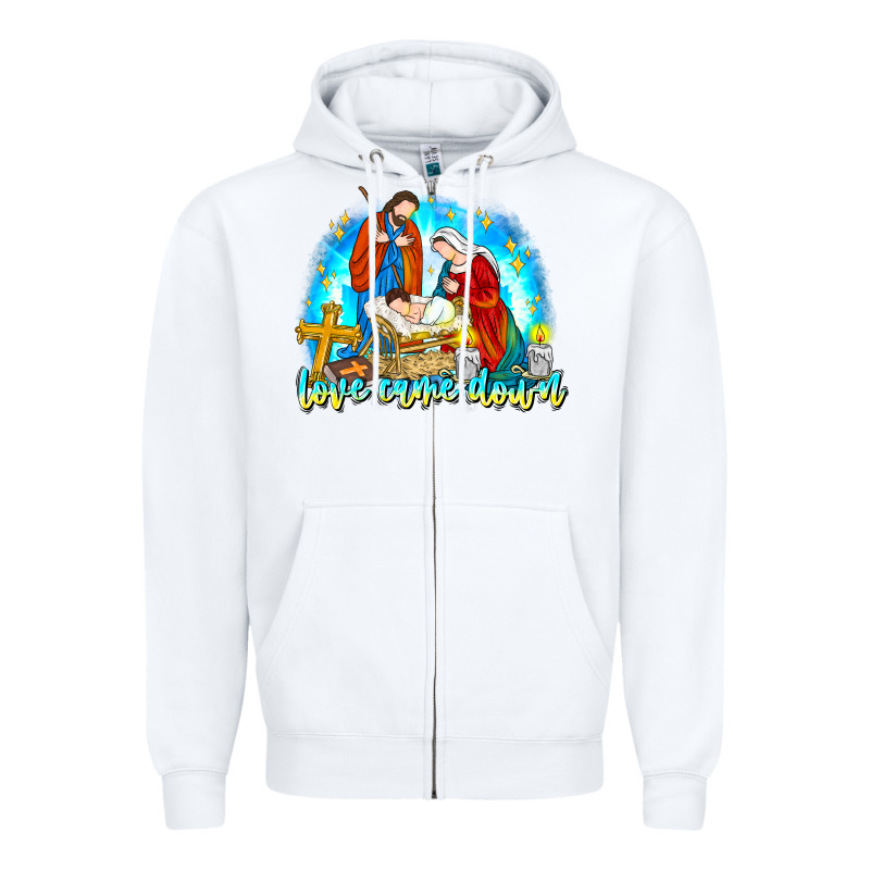 Love Came Down Zipper Hoodie by CowhideDigitalArt | Teevron