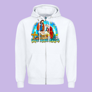 Love Came Down Zipper Hoodie Designed By Cowhidedigitalart