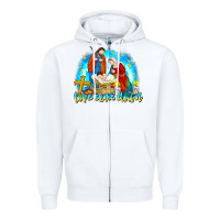 White Love Came Down Zipper Hoodie - CowhideDigitalArt