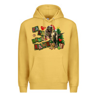 Antique Gold Fa La La Trex Christmas Premium Hoodie - FaDigitalArtStudio