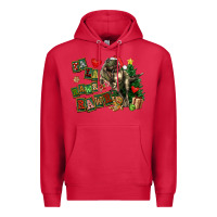 Cardinal Fa La La Trex Christmas Premium Hoodie - FaDigitalArtStudio