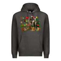 Charcoal Heather Fa La La Trex Christmas Premium Hoodie - FaDigitalArtStudio