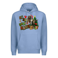 Colony Blue Fa La La Trex Christmas Premium Hoodie - FaDigitalArtStudio