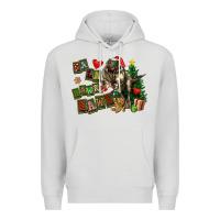 Dove Grey Fa La La Trex Christmas Premium Hoodie - FaDigitalArtStudio