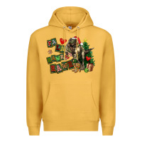 Mustard Fa La La Trex Christmas Premium Hoodie - FaDigitalArtStudio