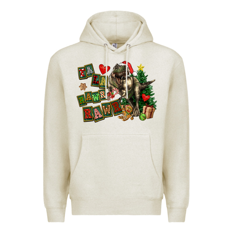 Fa La La Trex Christmas Premium Hoodie by FaDigitalArtStudio | Teevron