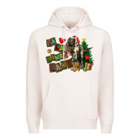 Pale Pink Fa La La Trex Christmas Premium Hoodie - FaDigitalArtStudio