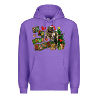 Purple Fa La La Trex Christmas Premium Hoodie - FaDigitalArtStudio